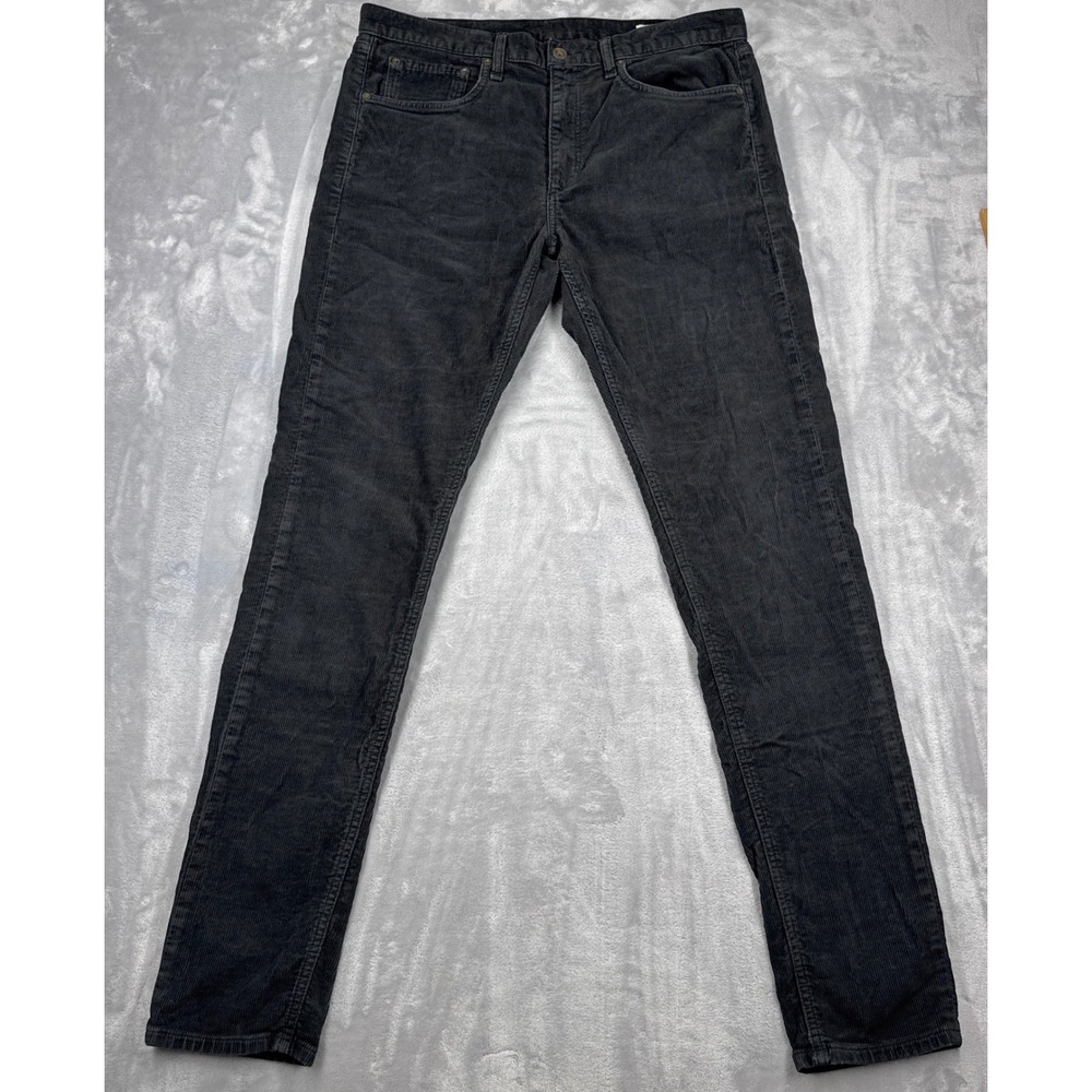 RAG & BONE Fit 1 Extra Slim Corduroy Pants Mens 34x34 Black Made in USA